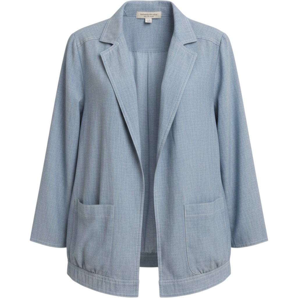 Vintage Joyce Jaguar Collection Chambray Blazer Blue, Size 7-8